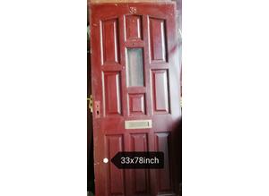 Door exterior solid hardwood 33x78inch