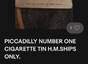 Vintage Picadilly cigarette tin