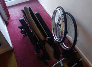 Folding wheelchair