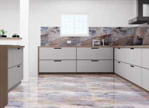 Pontius Azul HI-Gloss GVT Wall & Floor Tile - 600mm x 600mm