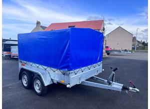 BRAND NEW 8,4ft x 5ft Twin Axle Master Trailer With Frame and Cover 1300KG Braked