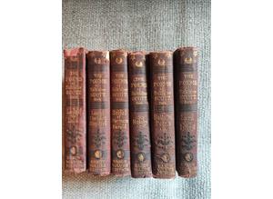 6 x Antique Books, 1876, Poetic Works Of Sir Walter Scott - Hardback, Handy Ed