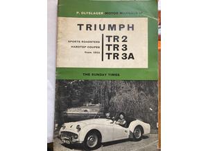Automobilia Manual Rare Triumph TR2 TR3 TR3A.