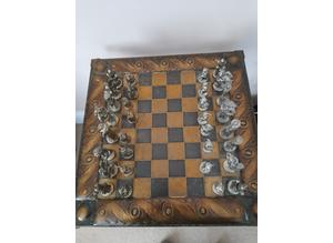 Luxury metal chess set