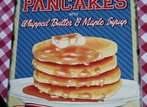 American Diner (Cafe-Kitchen) Pancakes Retro Metal Sign (Free Postage)