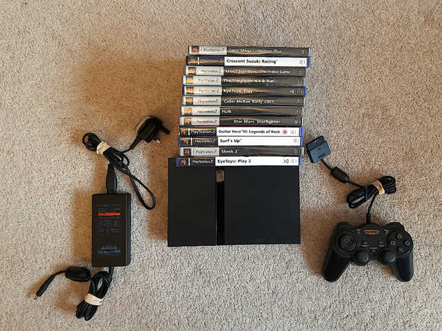 ps2 slim with games