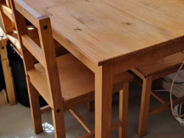 Argos solid deals wood dining table