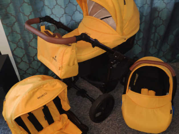 venicci yellow pram