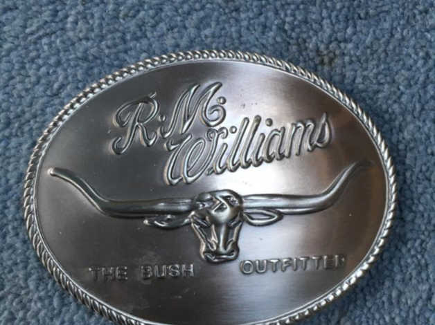 premium kangaroo leather plaited belt with R.M.Williams silver longhorn  buckle — Stockman Leathercraft