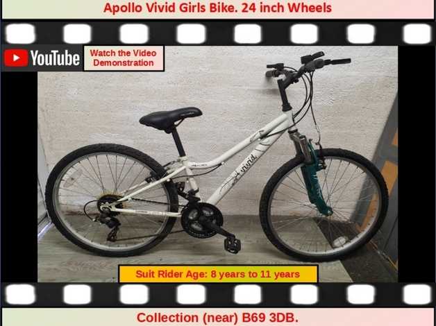 Apollo Vivid Girls Bike. 18 Speed. 24 Inch Wheels. in Oldbury