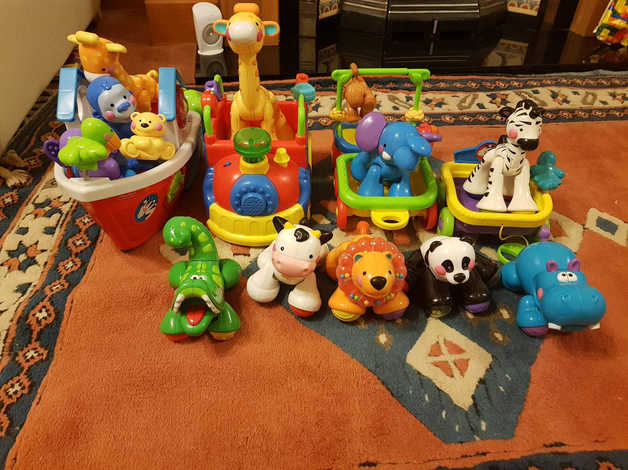 fisher price train animals