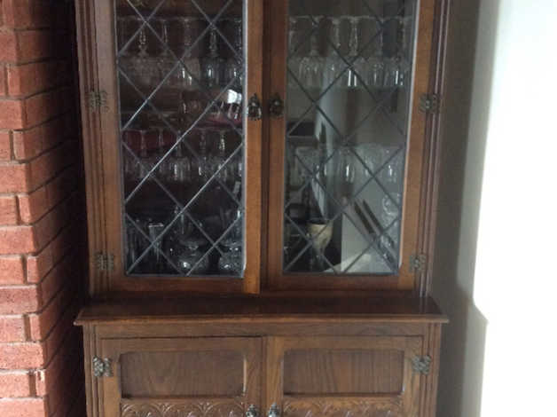 Dark Wood Display Cabinet In Bromsgrove Worcestershire Freeads