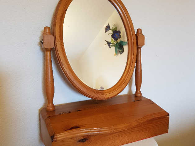 Pine Dressing Table Mirror In, Pine Dressing Table Mirror With Storage