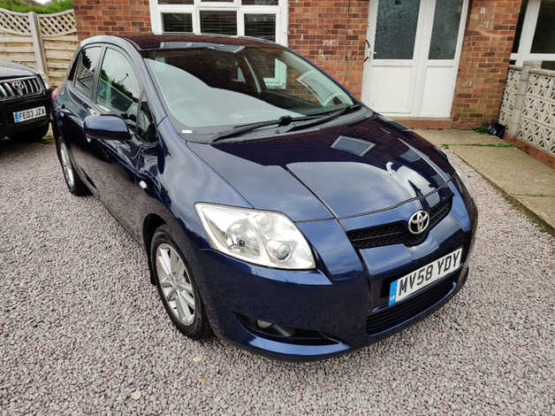 Toyota Auris, 2008 (58) Blue Hatchback, Manual Petrol, 125,000 Miles ...